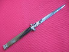 Brand New Old Stock "INOX" 13 Inch Brazilian Horn ITALIAN STILETTO Switchblade Knife