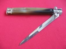 Brand New Old Stock "INOX" 13 Inch Brazilian Horn ITALIAN STILETTO Switchblade Knife