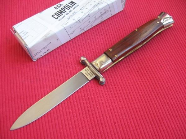 Italian Limited Edition Manual Open Swing Guard Stiletto Knife - A.G.A CAMPOLIN Italy