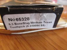 Case XX 2024 Bone Stag Mid Texas Toothpick Pattern # 6.510094 SS
