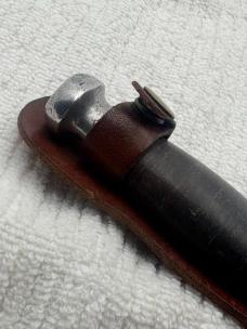 Valacut USA Vintage Fixed Blade Stacked Leather Handle Hunting Knife Rare (9)