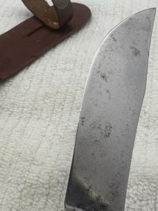 Valacut USA Vintage Fixed Blade Stacked Leather Handle Hunting Knife Rare (9)