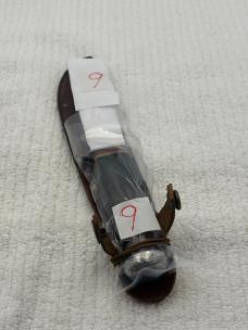Valacut USA Vintage Fixed Blade Stacked Leather Handle Hunting Knife Rare (9)