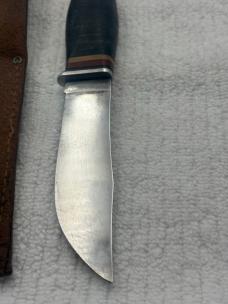 Valacut USA Vintage Fixed Blade Stacked Leather Handle Hunting Knife Rare (9)