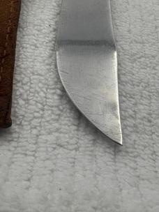 Valacut USA Vintage Fixed Blade Stacked Leather Handle Hunting Knife Rare (9)