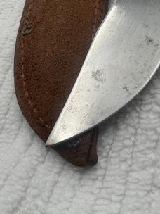 Valacut USA Vintage Fixed Blade Stacked Leather Handle Hunting Knife Rare (9)