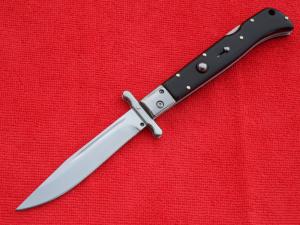 New 11" Italian Roma style Swinguard Switchblade knife Blackhorn handles II