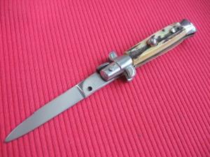 Vintage Italian Small Transitional VIRGINIA 16 cm. Stiletto Stag Switchblade 