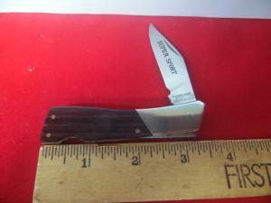 3-1/4" VALOR SUPER SPORT MIAMI FL JAPAN wood scale stainless lock back pre owned mint