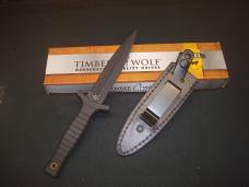 Timber Wolf Tactical Boot Knife 5" Double-Edged Stainless Steel Blade 9" Overall Length New In Box