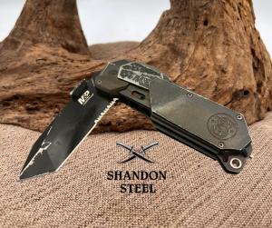 Smith amp Wesson Folding Knife 4034 Steel Blade Aluminum Handle SWMP9BTS 63
