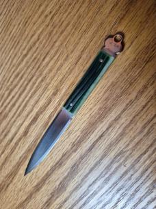 Great Eastern Cutlery 0210 Green Jigged Bone Letter Opener, NEW, MINT 1 of only 10 made! 