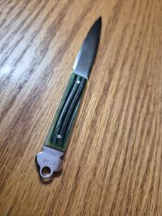 Great Eastern Cutlery 0210 Green Jigged Bone Letter Opener, NEW, MINT 1 of only 10 made! 