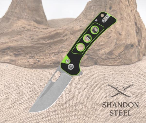 QSP Knife Unicorn Button Lock Neon G10 Handle QS156-C1 14C28N Blade Pocket Knife QSP Knife Unicorn Button Lock Neon G10 Handle QS156-C1 14C28N Blade Pocket Knife