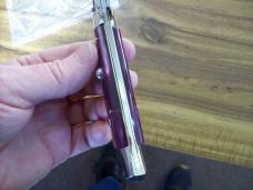 Armando Beltrame Italian 9 Inch Automatic Stiletto Swivel Bol. Dagger Rare Violet Handles UNUSED! 