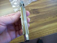 Renzo Beltrame 9 Inch Swivel Bolster Flat Ground Honey Horn Stiletto Looks UNUSED Fact. Edge!