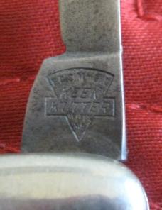 KEEN KUTTER 2 bl Sleeve Board Pen knife w/pearl scales Pat. No. 0798