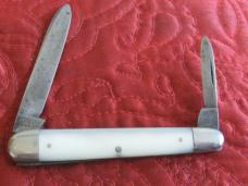 KEEN KUTTER 2 bl Sleeve Board Pen knife w/pearl scales Pat. No. 0798