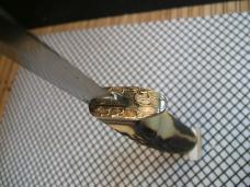 SCHRADE USA MADE VINTAGE 491 GOLD RUSH COMMORMERATIVE 49'R CARBON STEEL FIXED BLADE KNIFE & SHEATH