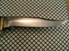 SCHRADE USA MADE VINTAGE 491 GOLD RUSH COMMORMERATIVE 49'R CARBON STEEL FIXED BLADE KNIFE & SHEATH