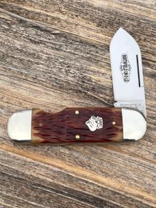 GEC NORTHFIELD 362112EO ANTIQUE AMBER SUNFISH 1095 CARBON STEEL KNIVE 