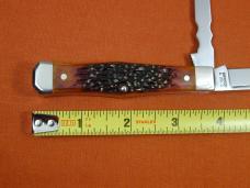 Napanoch Knife Co. Catalina Wine Bone Mortician Coffin Jack Knife Rare 1 of 10 COA USA Made