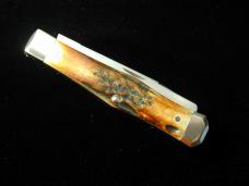 Napanoch Knife Co. Genuine Burnt Stag Mortician Coffin Jack Knife Rare 1 of 10 COA USA Made