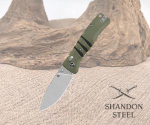QSP Ripley Glyde Lock Folding Knife 14C28N Blade Olive Green G10 Handle QS160-C1