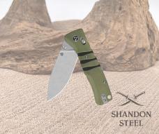 QSP Ripley Glyde Lock Folding Knife 14C28N Blade Olive Green G10 Handle QS160-C1