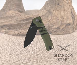 QSP Ripley Glyde Lock Folding Knife 14C28N Blade Olive Green G10 Handle QS160-C2