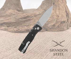 QSP Ripley Glyde Lock Folding Knife 14C28N Blade Black G10 Handle QS160-A1