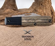 Case XX Crossroads Smooth Black & Tan Richlite® w/Black G-10 XR Barlow 53161
