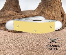 Case XX Knives USA Sowbelly Yellow Delrin Synthetic CS Steel 30118 Pocket Knife