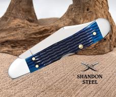 Case XX Blue Bone Rogers Corn Cob Jig Mini Copperlock 61749L Pocket Knife 02864