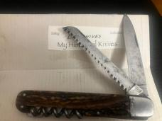 RARE 1800's LOCKBACK CAMP SOLINGIN STAG