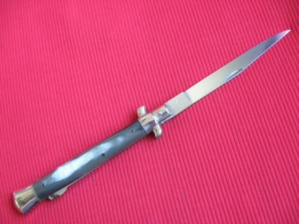 Vintage "M. ITALY INOX" 1960s Italian 11" Manual Stiletto Knife.