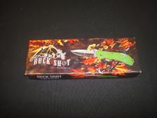 Frost Cutlery Buck Shot Lockback Green New in Box