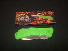 Frost Cutlery Buck Shot Lockback Green New in Box