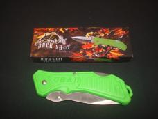 Frost Cutlery Buck Shot Lockback Green New in Box