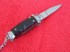 New 3-3/4" "Corpo-di-Vespa" Wasp Blackhorn Stiletto keychain Switchblade Knife 