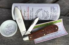 Great Eastern Cutlery 562211BEJ Reverse Dog Leg Jack Amber Jig Bone #05 of 25!