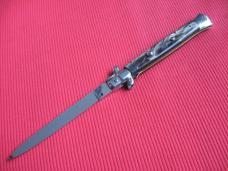 Vintage 11" Unique Horn ITALIAN STILETTO Switchblade Knife