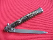 Vintage 11" Unique Horn ITALIAN STILETTO Switchblade Knife