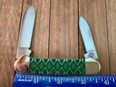 Case Canoe Bright Green Lucky Clover Jigged 2021 1 of 500