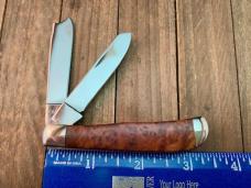 Kabar Razor Mini Trapper Quince Burl Wood 1989
