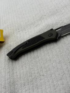 Buck Impact Push Button Auto Knife 0898GRS Sliding Safety Lock New In Box Made In USA Discontinued