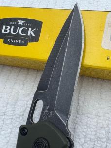 Buck Impact Push Button Auto Knife 0898GRS Sliding Safety Lock New In Box Made In USA Discontinued