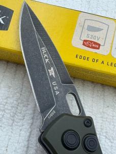 Buck Impact Push Button Auto Knife 0898GRS Sliding Safety Lock New In Box Made In USA Discontinued