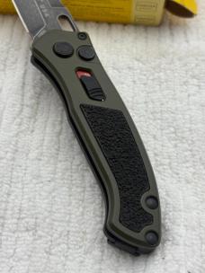 Buck Impact Push Button Auto Knife 0898GRS Sliding Safety Lock New In Box Made In USA Discontinued