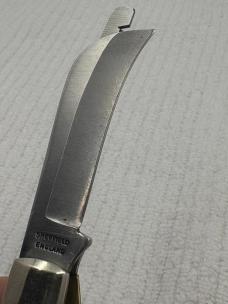 I*XL Sheffield England Vintage Hawkbill Liner Lock 2 Blade Pocket Knife (83)